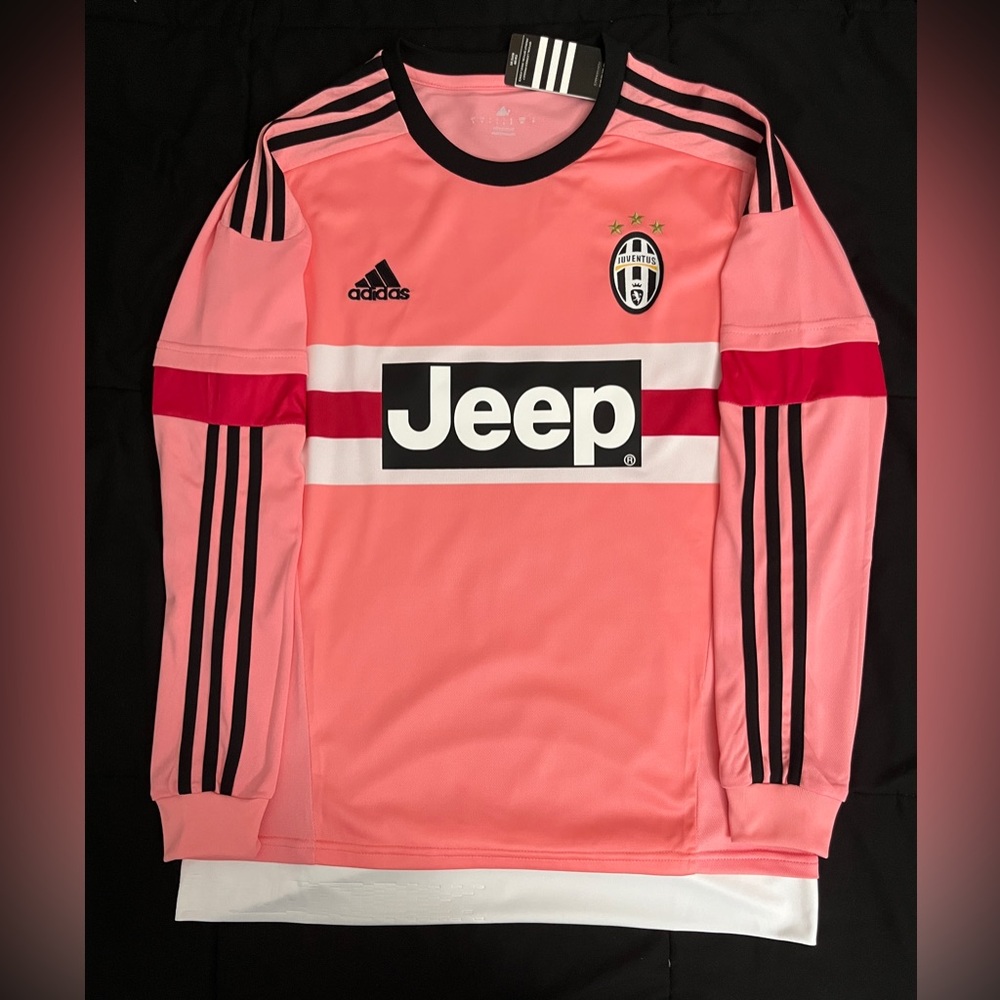 Juventus 2015 Longsleeve Pink Retro Soccer Jersey